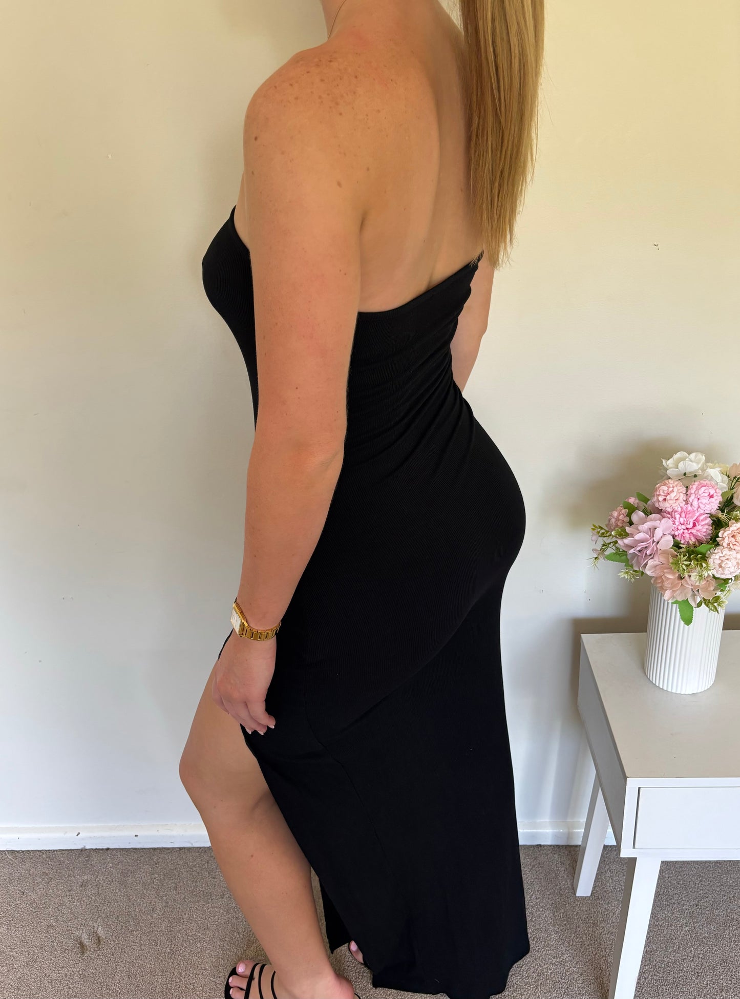 Presley Black Bandeau Maxi Dress