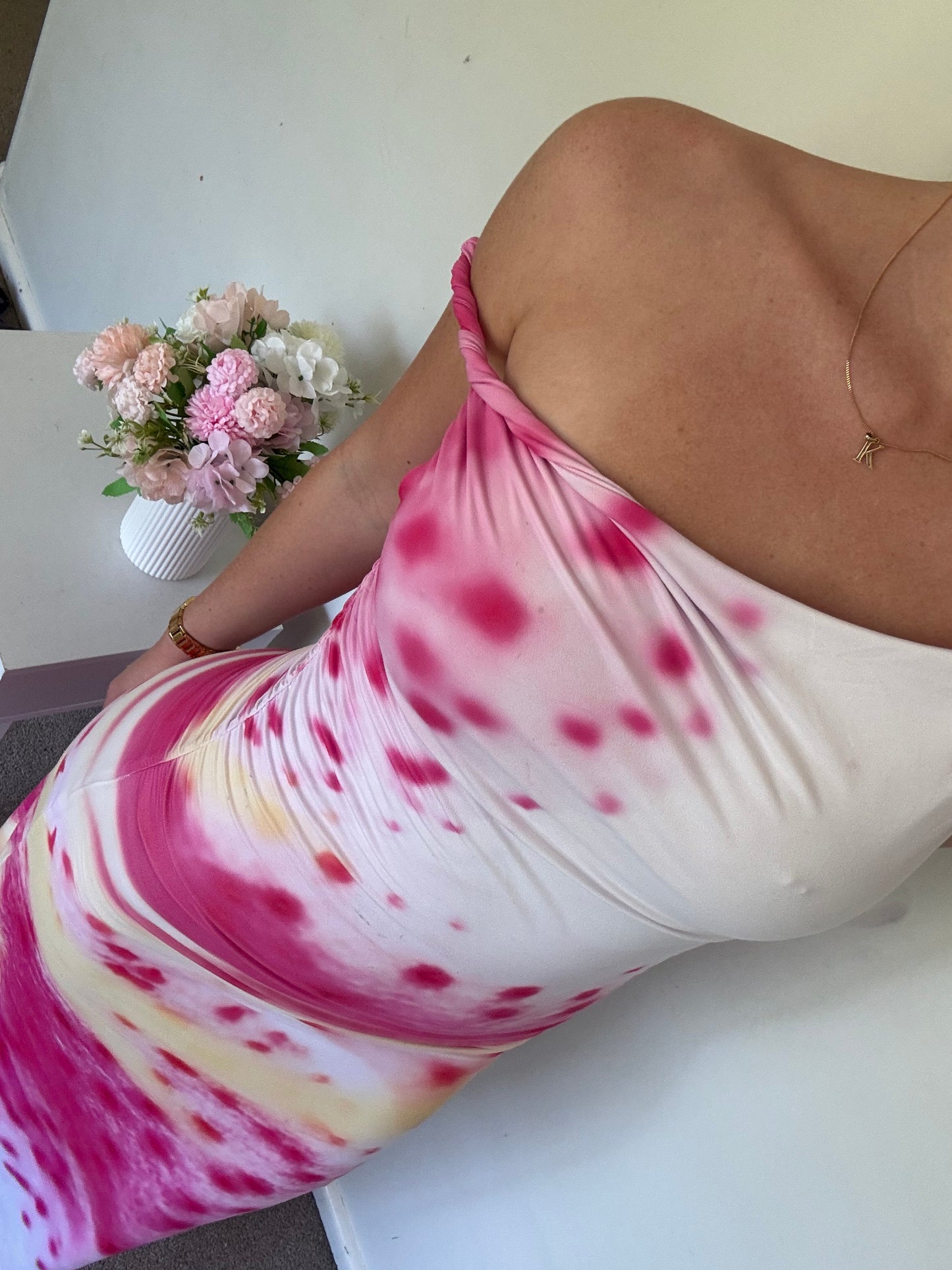 Sabine Printed Jersey Midi Dress Floral Print